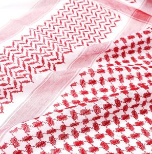 Foulard arabe tissé écologique du Moyen-Orient en polyester personnalisé pour hommes musulmans Hijab carré uni respirant - Product Image 4