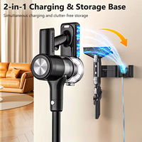 Aspirateur balai sans sac HEPA 500W avec écran LED pour poils d'animaux et usage domestique