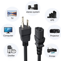 16AWG NEMA 5-15P zu IEC C13 Stromkabel - 10A 125V Ersatzkabel für Laptop & Drucker