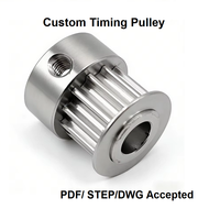 Poulie de distribution personnalisée GT2 20T en aluminium anodisé, fabrication OEM selon dessin pour instruments de laboratoire