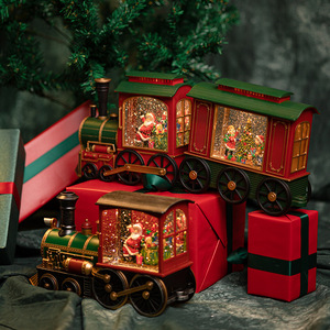 Secretshine Alimenté par Batterie avec Lumière Jouet de Train de <span class=keywords><strong>Noël</strong></span> pour Enfants avec Boîte à Musique et Boule de Cristal Cadeau pour le Nouvel An - Product Image 1