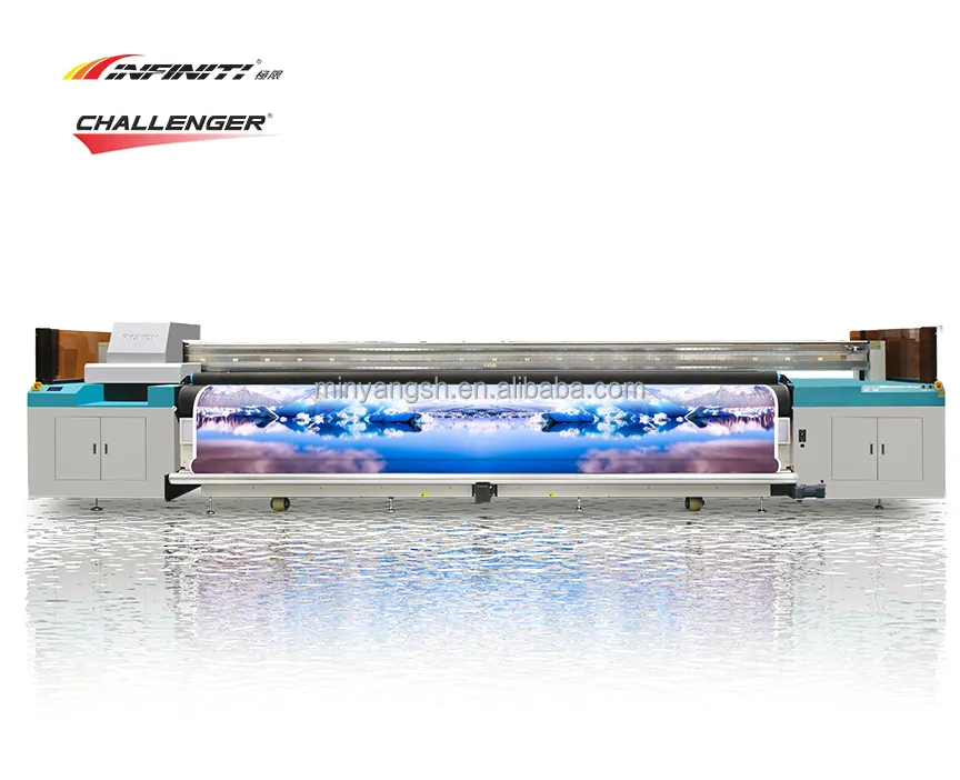 INFINITI FY-UV5300W 5.3M ekstra besar penjualan langsung dari pabrik Roll ke Roll semua-in-one tas kanvas cetak Inkjet Printer UV Printer