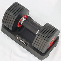 Haltère réglable de 12 kg adapté aux débutants avec 6 réglages de poids, haltère compact pour la maison pour la remise en forme des femmes