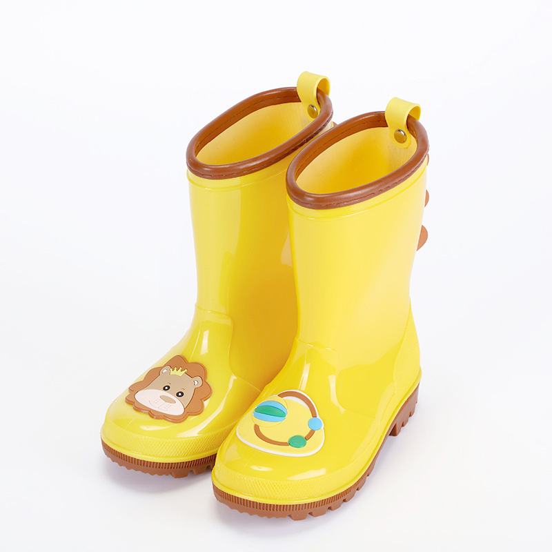 Children Rain Shoes Girls Baby Boys Water Boots Rubber PVC Anti-Slippery Mid-Calf Rain Boot Kids