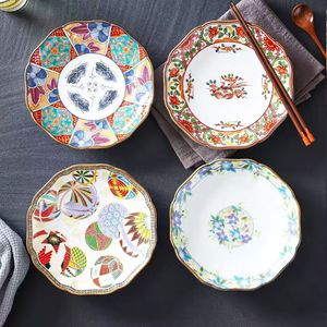 Retro European Ethnic Style Dish Folk Customs Farbdruck Keramik platte Vintage Bohemian Style Porzellan Teller Set - Product Image 3