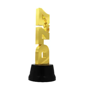 Factory wholesale design trophies honor champion sport custom metal medals and trophies custom nameplates metal trophys
