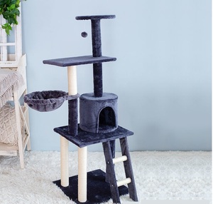 Rumah Bermain Hewan Peliharaan Mebel Kucing Kondominium dengan Mainan Lucu Multi-Level Kucing Menggaruk Tiang Pohon Kucing Menara untuk Dalam Ruangan - Product Image 6