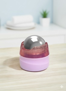 Rouleau facial en acier inoxydable PP Poignée ergonomique Masseur facial avec composants PC Logo couleur personnalisable - Product Image 2