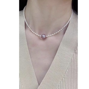 AKbaby Collier de perles d'eau douce 3-4 mm, plus brillant que l'eau de mer, avec boîte cadeau, modèle chinois 21255 - Product Image 4