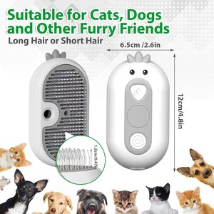 Brosse vapeur autonettoyante démêlante pour animaux de compagnie 2026 – Nouveauté très prisée pour chats, chiens et lapins – Toilettage poils longs/courts - Product Image 5
