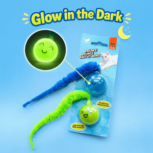 Set <span class=keywords><strong>di</strong></span> Palline Luminose per Gatti con Coda in Pelliccia Sintetica, Giocattolo Interattivo per Animali Domestici, Confezione da Due - Product Image 6