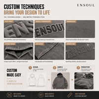 Sweat-shirts pour hommes 300-500 GSM, coupe ample, en molleton bouclette 100% coton, effet vintage, brodés sur mesure, style streetwear, OEM
