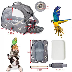 Foldable Travel Bird <b>Carrier</b> - Oxford Fabric Parrot Pigeon Small <b>Pet</b> Cage Bag - Product Image 3