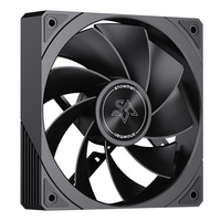 Ventilateur de boîtier PC SNOWMAN BS120 120mm noir sans LED, 76.8CFM, haut débit d'air, PWM 4 broches 12V DC, refroidissement de serveur, vente en gros