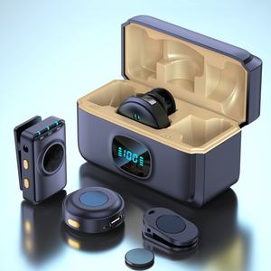 1-Drag 2-TX 30m Micrófono Lavalier inalámbrico Q8 Grabadora de audio Caja de carga Clip <span class=keywords><strong>Collar</strong></span> para cámara DSLR Omnidireccional Polar - Product Image 5