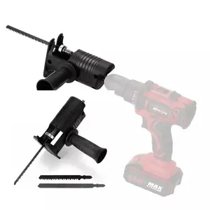 Reciprocating Saw Shaft Replacement Kit Electric Drill Attachment Convert Adapter with 3 blade