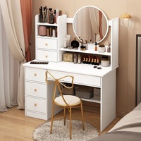 Miroir de coiffeuse moderne à LED écologique, vente chaude 2026, avec tiroir de rangement rotatif rétractable de grande capacité pour le maquillage