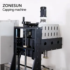 Automatic Bottle Capping Machine ZONESUN Pneumatic Lug Screw Capper Automatic Explosion Proof Glass Vial Bottle Spray Pump Head Round Bottle Jar Capping Machines
