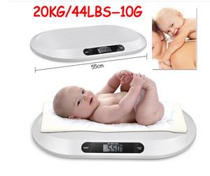 <span class=keywords><strong>CE</strong></span> 인증 디지털 디스플레이 체중계, 아기 및 반려동물 가정용 온도 표시 기능 포함, 20kg 용량, ABS 플라스틱 - Product Image 2