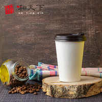 Tasse à café en papier à emporter avec couvercle à paroi unique de 8oz avec logo personnalisé fabriquée par des fabricants personnalisés