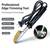 Máquina manual de planchado y prensado térmico para cuero con mango de goma, herramienta para eliminar arrugas en artículos de cuero y cuidado de calzado