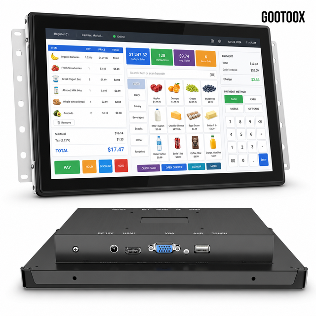 Touch Screen Monitor 7/10.1/13.3/15.6/21.5 Inch Embedded Capacitive Touch Open Frame medical patient monitoring system