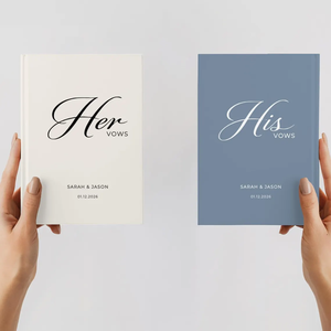 Libros de Votos Matrimoniales Personalizados con Grabado, Hechos a Mano, Juego de Libros de Votos para Él y Ella, Recuerdo de Votos de Boda Personalizados, Regalo para Novios - Product Image 2
