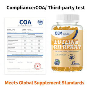 Vitaminas para el Cuidado de los Ojos OEM, Complejo de Arándanos, Betacaroteno, Luteína, Zeaxantina, Gomitas, MOQ Flexible, Plazo de Entrega Rápido, Certificado cGMP COA - Product Image 5