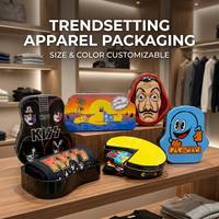 Boîte en étain de forme irrégulière personnalisée en gros, impression intégrale, boîte métallique, cadeau de collection pour fans, vêtements, fabrication directe OEM