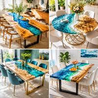 Kit de résine époxy à faible odeur pour table en résine, moulage de table en résine, travail du bois et meubles décoratifs
