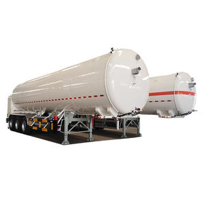 Lishixin yarı römork sıvılaştırılmış petrol sıvılaştırılmış doğal gaz tankı LNG yarı römork en iyi fiyat 3-axis 52.6CBM saf beyaz - Product Image 4