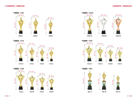 Trophée en métal argenté sur socle en plastique ou en bois noir pour les compétitions de tournois sportifs