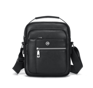 Sac à bandoulière pour homme en PU de haute qualité, personnalisé, pour les voyages d'affaires, le travail, la mode, avec logo géométrique, pour un usage quotidien - Product Image 3