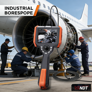 Cámara Boroscópica Industrial de 5 Pulgadas y 720P con Articulación de 4 Vías, Sonda de 0.95-6 mm para Inspección de Motores y Turbinas de Aeronaves - Product Image 1