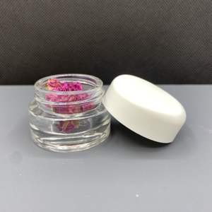 Mini pot en verre transparent de 10 ml avec couvercle sécurité enfant, emballage rond en verre pour le stockage d'huiles médicales et concentrées, capacité de 10 g - Product Image 2