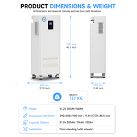 Expédition rapide, onduleur solaire hybride tout-en-un 15 kWh et batterie 51,2 V 16 kWh LiFePO4 au lithium pour système solaire domestique