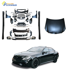 Leishuo Front Car Bumper Splitters W212 AMG E63 Wide Body Kit Bodykit For Mercedes-Benz W212 10-15 Upgrade AMG E63 2014+ W213