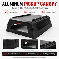 Custom Made Weatherproof Aluminum Pickup Truck Canopy with Sliding Window No Drill Fitment for Ram 2500/3500 Offroad Camping