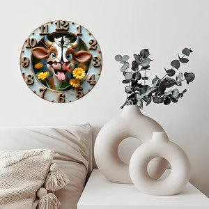 Orologio in legno da 10 pollici che utilizza l'ombra di un gnomone per indicare l'ora - Product Image 4