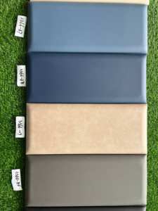 3D Multi-Functionสีแดงโฟมแผงอะคูสติกผนังผ้าสีสันสดใสหนังFauxหัวเตียงผนัง - Product Image 5