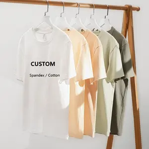 Summer Solid Color Short Sleeve T-Shirts Custom Logo Print Design Round Neck Cotton Men's T-Shirt