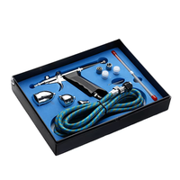 Kit d'aérographe SK-116 avec deux buses (0.3mm et 0.8mm) et tasses en aluminium (2cc, 5cc, 13cc)