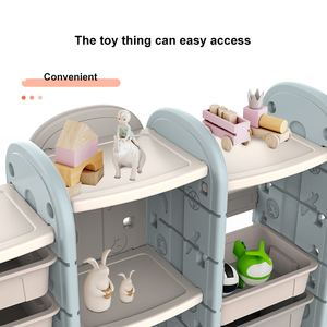 Tủ đựng đồ, giá sách, kệ đồ chơi bằng nhựa gấp gọn trong nhà cho trẻ em, bé, góc nhà, trường học, phòng ăn - Product Image 4