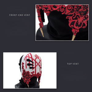 หน้ากากแฟนร็อกเกอร์ทำจากเรซินเปลือกหอยแข็งแบบมีเชือกผูกที่น่ากลัว - Product Image 6