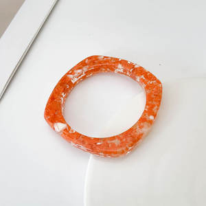 ट्रेंडी गर्मी महिलाओं को साफ फूल बर्फ अनाज रेजिन महिलाओं को भित्तिचित्र वर्ग ज्यामितीय फैशन गहने - Product Image 5