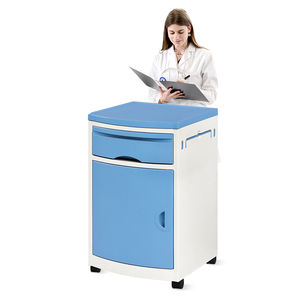 SKS002-W נייד פלדת ABS פלסטיק רפואי אחסון ריהוט בית חולים שליד המיטה ארון - Product Image 1