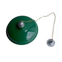 Lampe suspendue d'extérieur E27 E40, abat-jour, plafonnier, support mural, route incurvée, classique, émail vert, led, réverbère