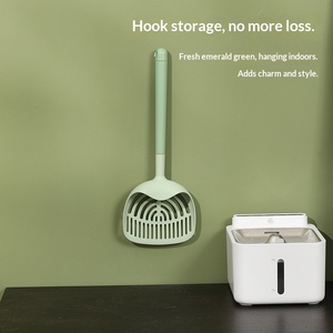 Pelle à litière <span class=keywords><strong>pour</strong></span> <span class=keywords><strong>chat</strong></span> extra longue avec fentes graduées - Tamisage profond sans odeur, poignée ergonomique mate, PC durable, nettoyage facile - Product Image 1