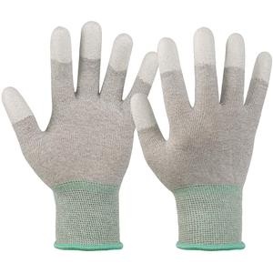 Guantes de trabajo electrónicos ESDD antiestáticos al por mayor, función de protección de trabajo de jardín reutilizable de algodón tejido de nailon recubierto de PU blanco - Product Image 1