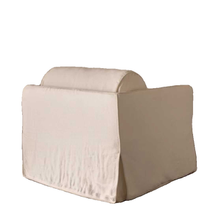 Sofá individual estilo japonés Wabi Sabi, tela de lino, funda extraíble y lavable, forma cuadrada, relleno de espuma, para casas de huéspedes y salas de estar. - Product Image 5